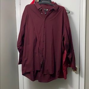 J. Ferrar Long Sleeve Button Down Shirt (4XL-Tall)